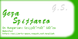 geza szijjarto business card